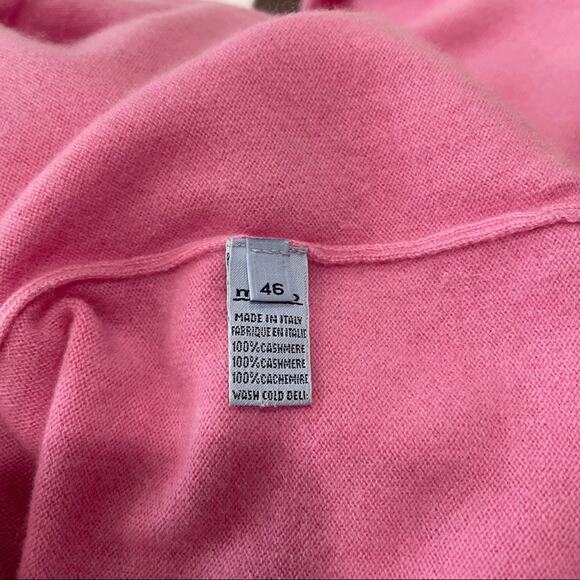 MALO 100% Cashmere Turtleneck Sweater Pink Made In Italy 46 Size US M Cozy Soft - Picture 10 of 11